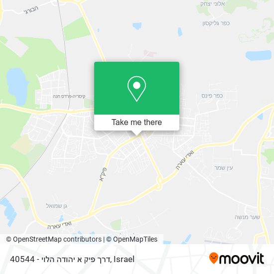 Карта 40544 - דרך פיק א יהודה הלוי