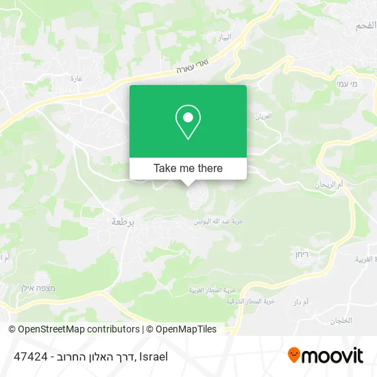 Карта 47424 - דרך האלון החרוב