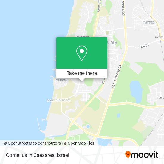 Cornelius in Caesarea map
