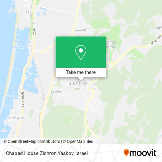 Chabad House Zichron Yaakov map