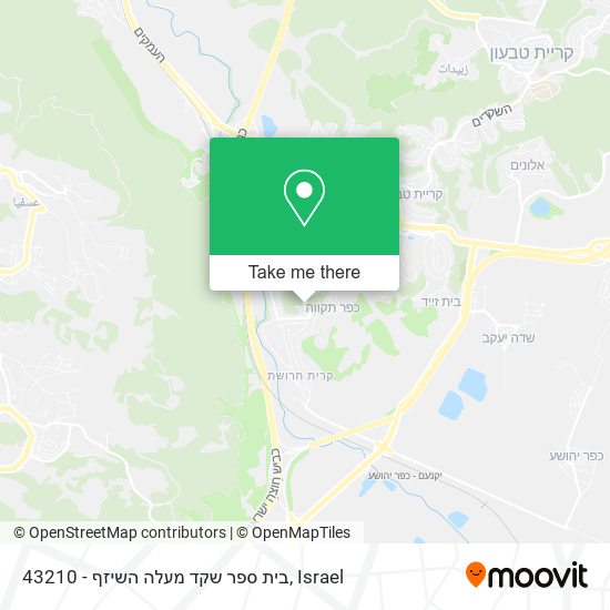 43210 - בית ספר שקד מעלה השיזף map