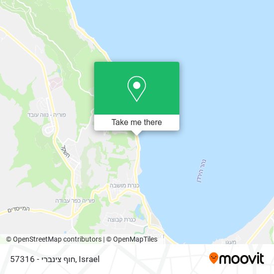 57316 - חוף צינברי map