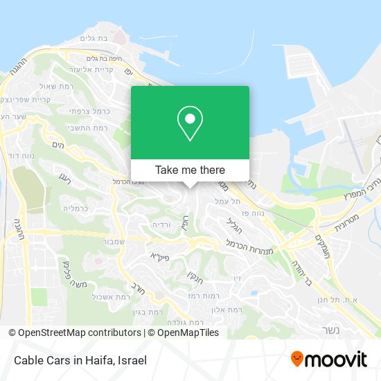 Cable Cars in Haifa map