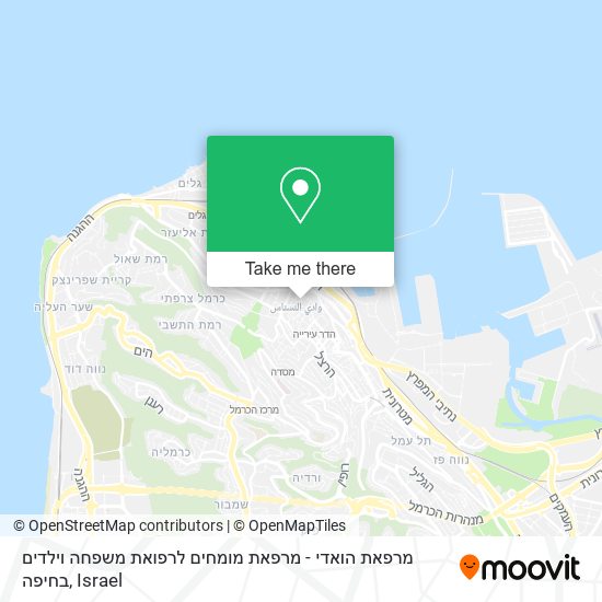Карта מרפאת הואדי - מרפאת מומחים לרפואת משפחה וילדים בחיפה