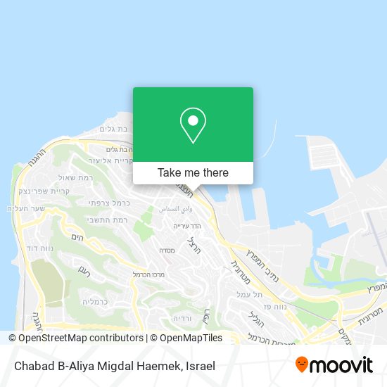 Chabad B-Aliya Migdal Haemek map