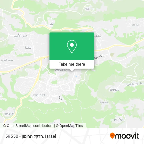 Карта 59550 - הדקל הרימון
