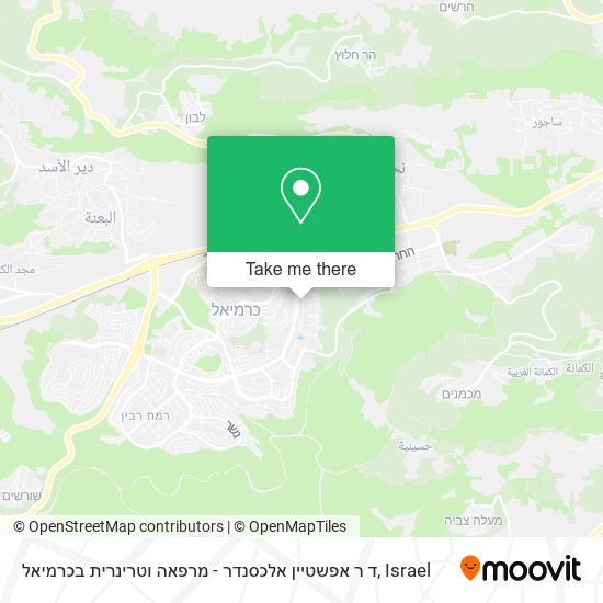 ד ר אפשטיין אלכסנדר - מרפאה וטרינרית בכרמיאל map