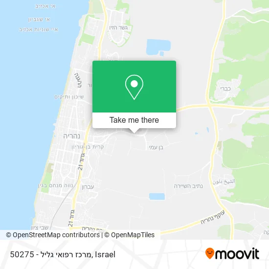 Карта 50275 - מרכז רפואי גליל