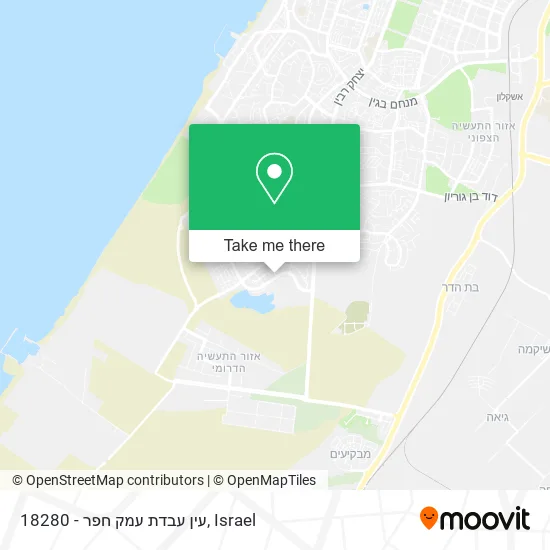 Карта 18280 - עין עבדת עמק חפר