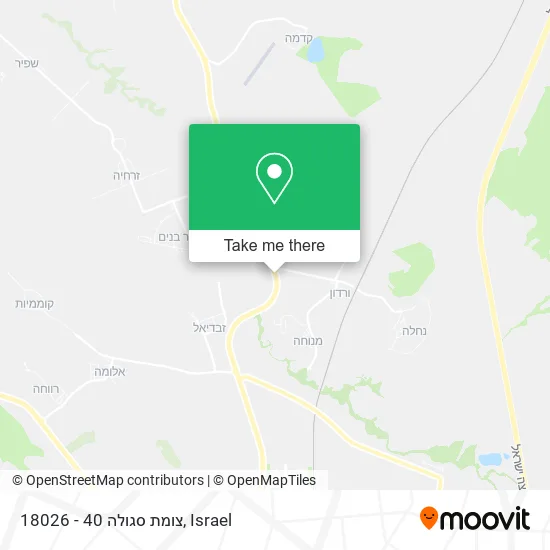 18026 - 40 צומת סגולה map