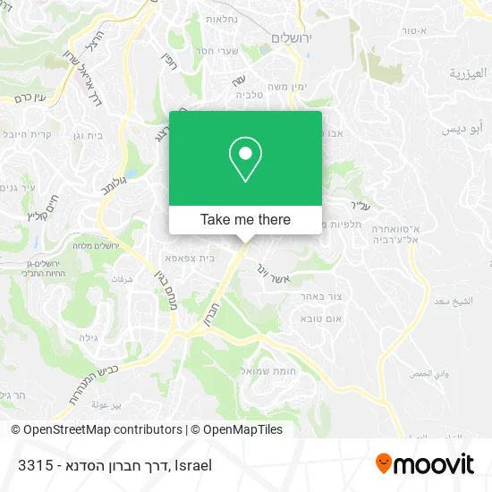 3315 - דרך חברון הסדנא map
