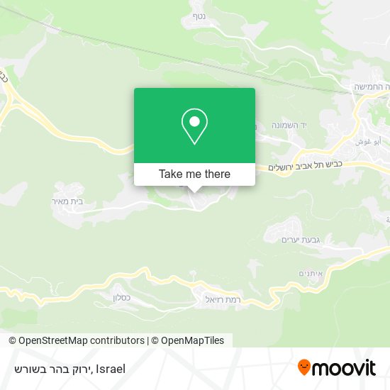 Карта ירוק בהר בשורש