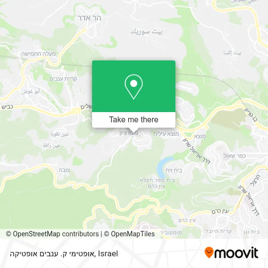 Карта אופטימי ק. ענבים אופטיקה