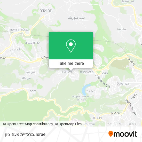 Карта מרכזיית מעוז ציון