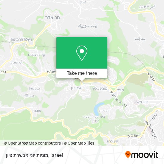 מוניות יוני מבשרת ציון map