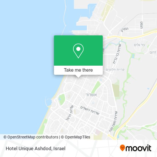 Hotel Unique Ashdod map