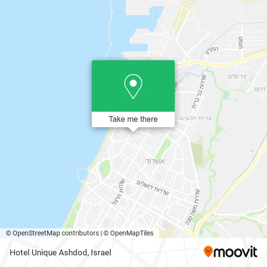 Карта Hotel Unique Ashdod