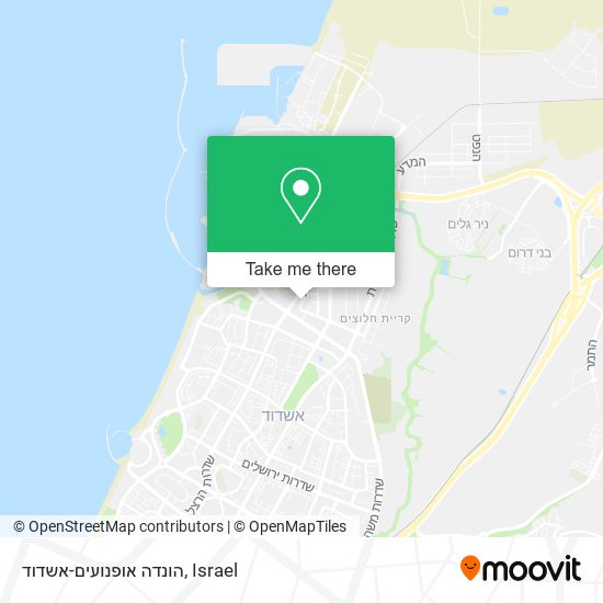 הונדה אופנועים-אשדוד map