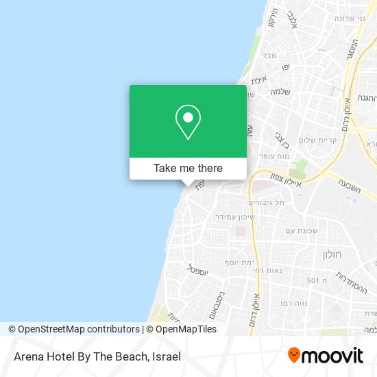 Arena Hotel By The Beach map
