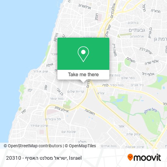 Карта 20310 - ישראל מסלנט האסיף