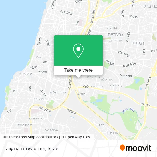 Карта מתנ ס שכונת התקווה