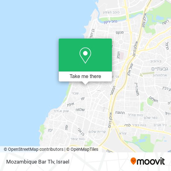 Карта Mozambique Bar Tlv