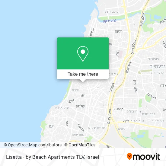 Карта Lisetta - by Beach Apartments TLV