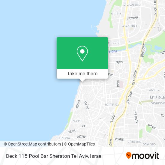 Deck 115 Pool Bar Sheraton Tel Aviv map