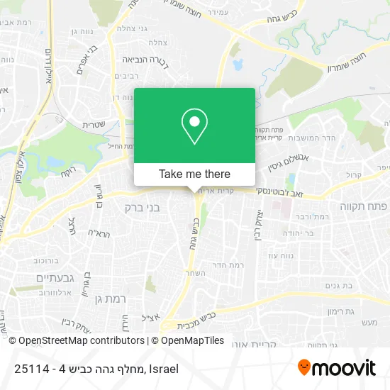 25114 - מחלף גהה כביש 4 map