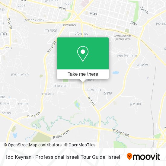 Карта Ido Keynan - Professional Israeli Tour Guide
