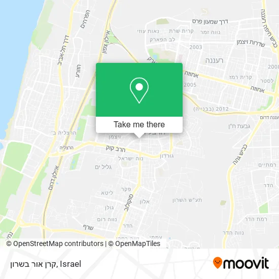 Карта קרן אור בשרון