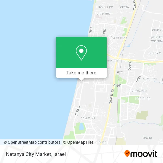 Карта Netanya City Market
