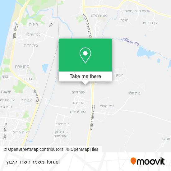 Карта משמר השרון קיבוץ