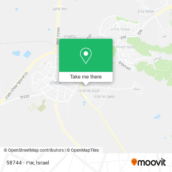 Карта 58744 - ארז