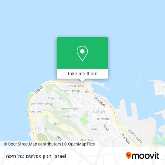 חניון מפליגים נמל חיפה map