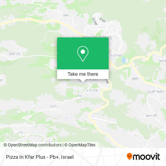 Pizza In Kfar Plus - Pb+ map
