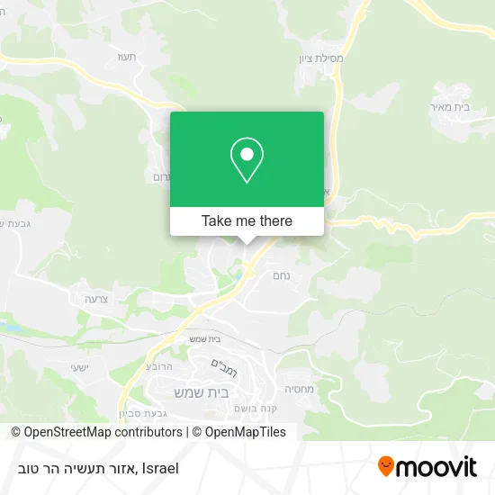 Карта אזור תעשיה הר טוב