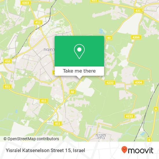 Yisra'el Katsenelson Street 15 map