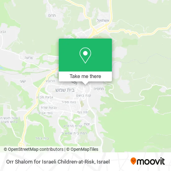 Карта Orr Shalom for Israeli Children-at-Risk