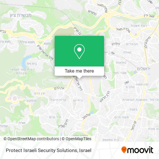 Protect Israeli Security Solutions map