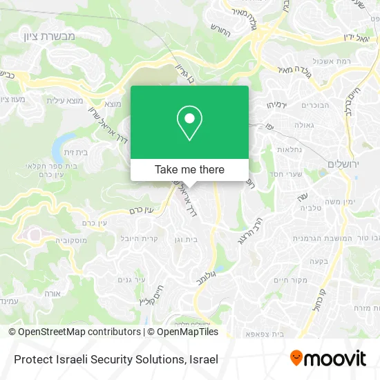 Карта Protect Israeli Security Solutions