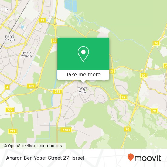 Карта Aharon Ben Yosef Street 27