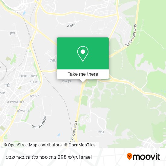 קלפי 298 בית ספר כלניות באר שבע map