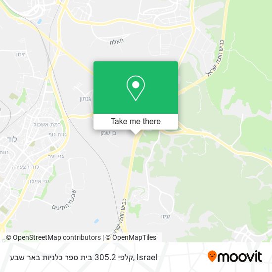 קלפי 305.2 בית ספר כלניות באר שבע map