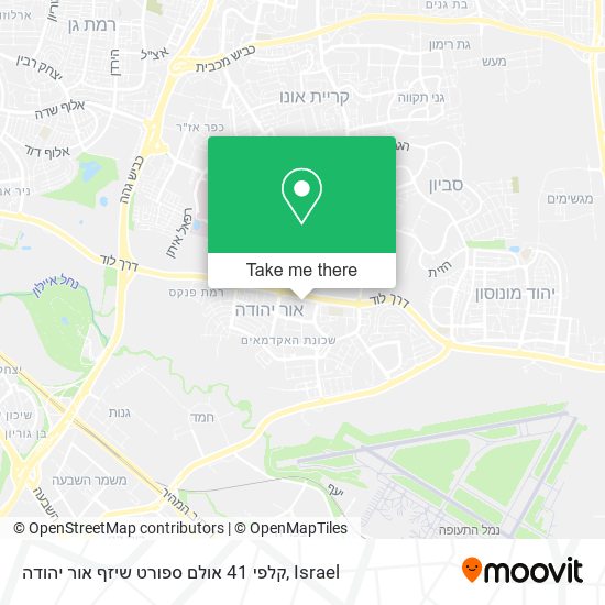 קלפי 41 אולם ספורט שיזף אור יהודה map