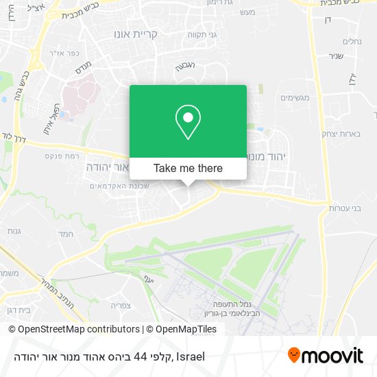 Карта קלפי 44 ביהס אהוד מנור אור יהודה
