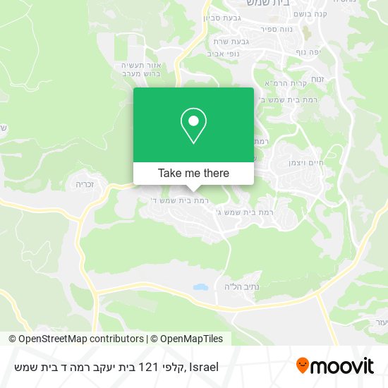 קלפי 121 בית יעקב רמה ד בית שמש map