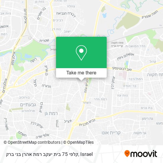 Карта קלפי 75 בית יעקב רמת אהרן בני ברק