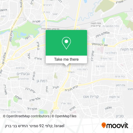 קלפי 92 סמינר החדש בני ברק map