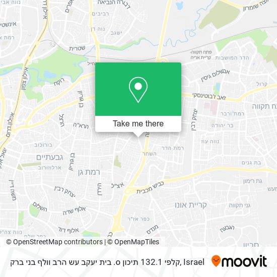 קלפי 132.1 תיכון ס. בית יעקב עש הרב וולף בני ברק map